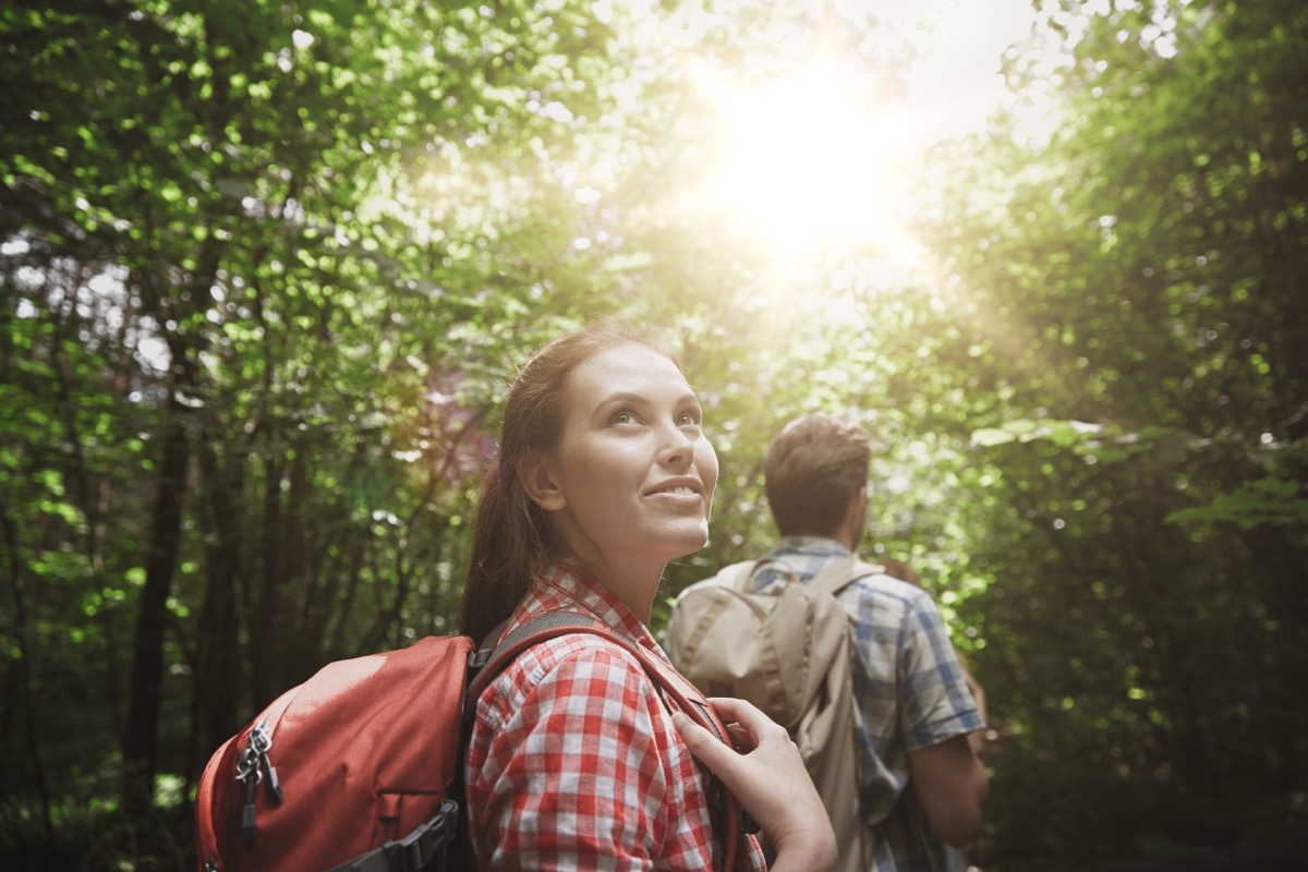 Man and Woman Enjoying a Nature Walk