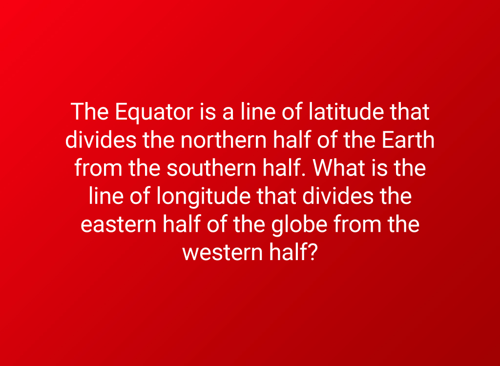 equator question