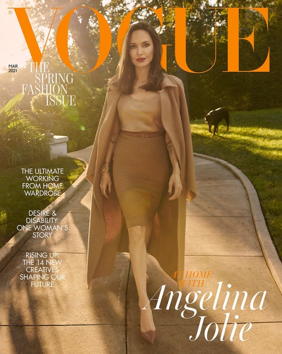 Angelina Jolie on the March 2021 cover of British 