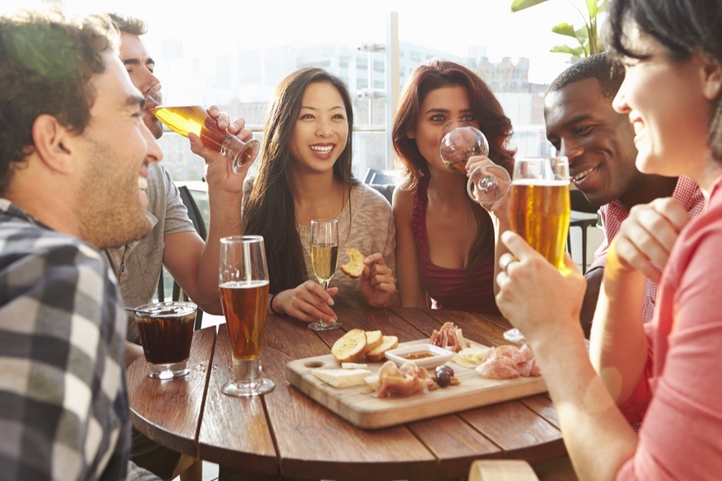 Friends drinking