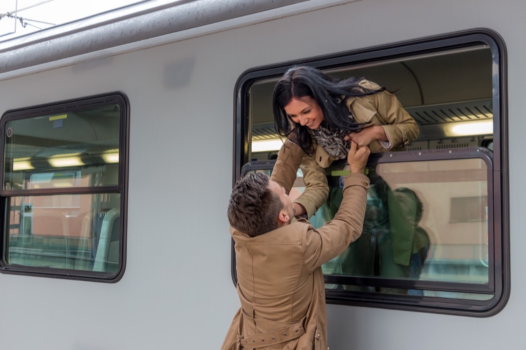 is my relationship doomed couple leaving on a train