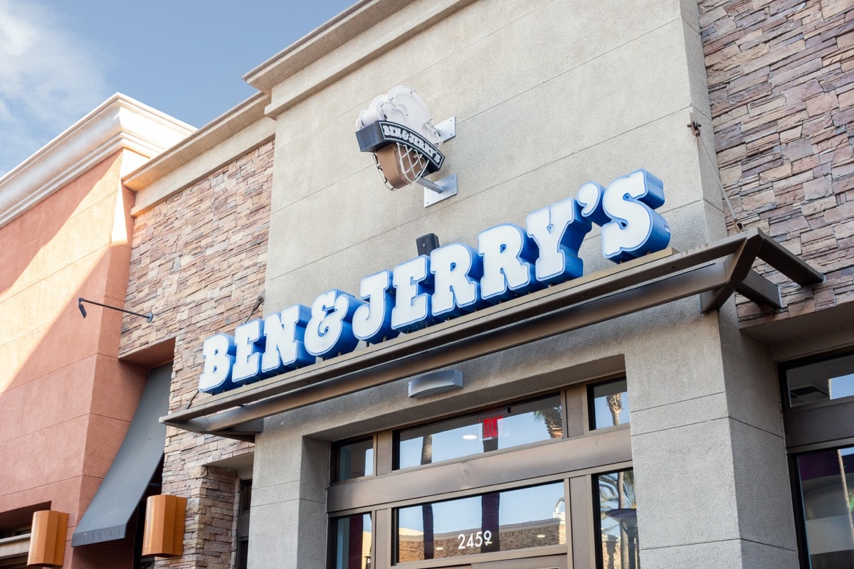 the exterior of a ben & jerry's