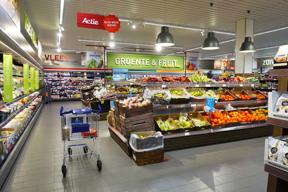 aldi grocery store cart