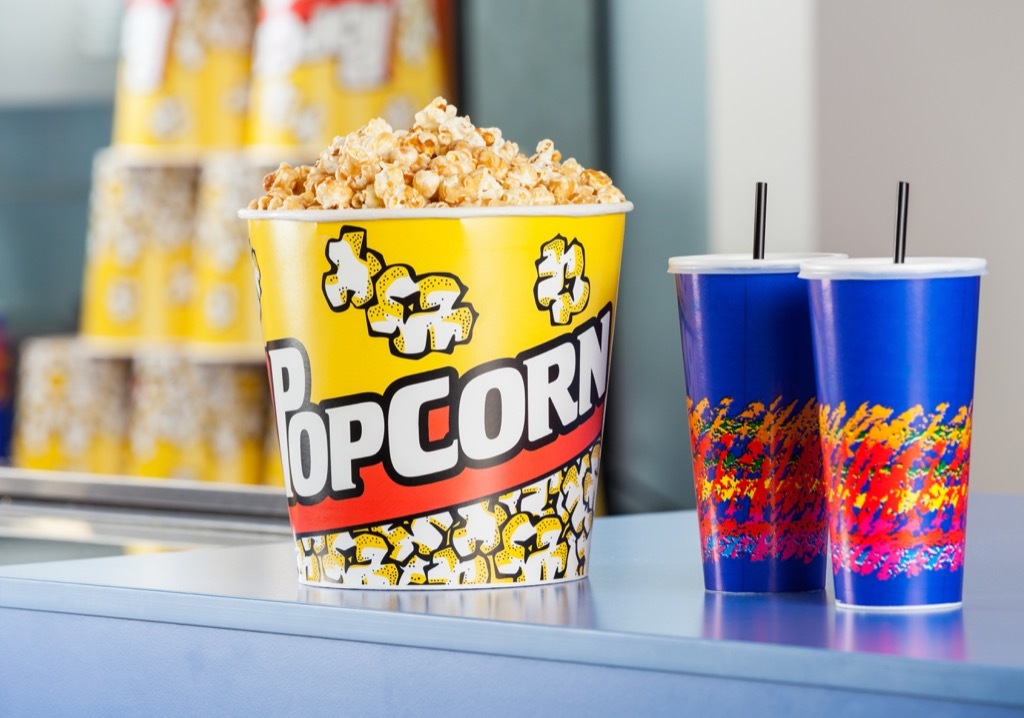 popcorn and drinks