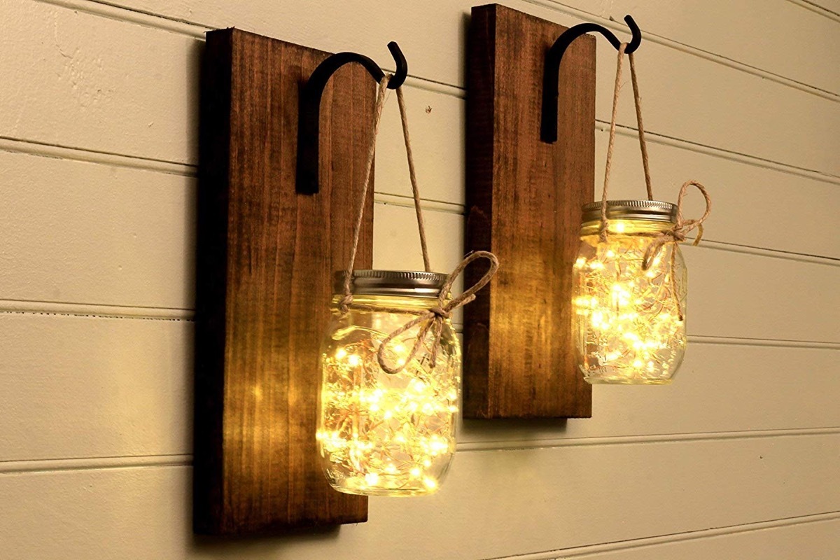 Mason Jar Wall Sconces From Amazon {Handmade Items From Amazon}