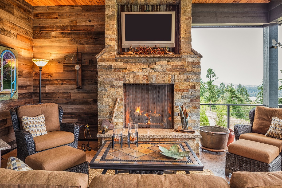 Fireplace in home Affordable ways to remodel your home