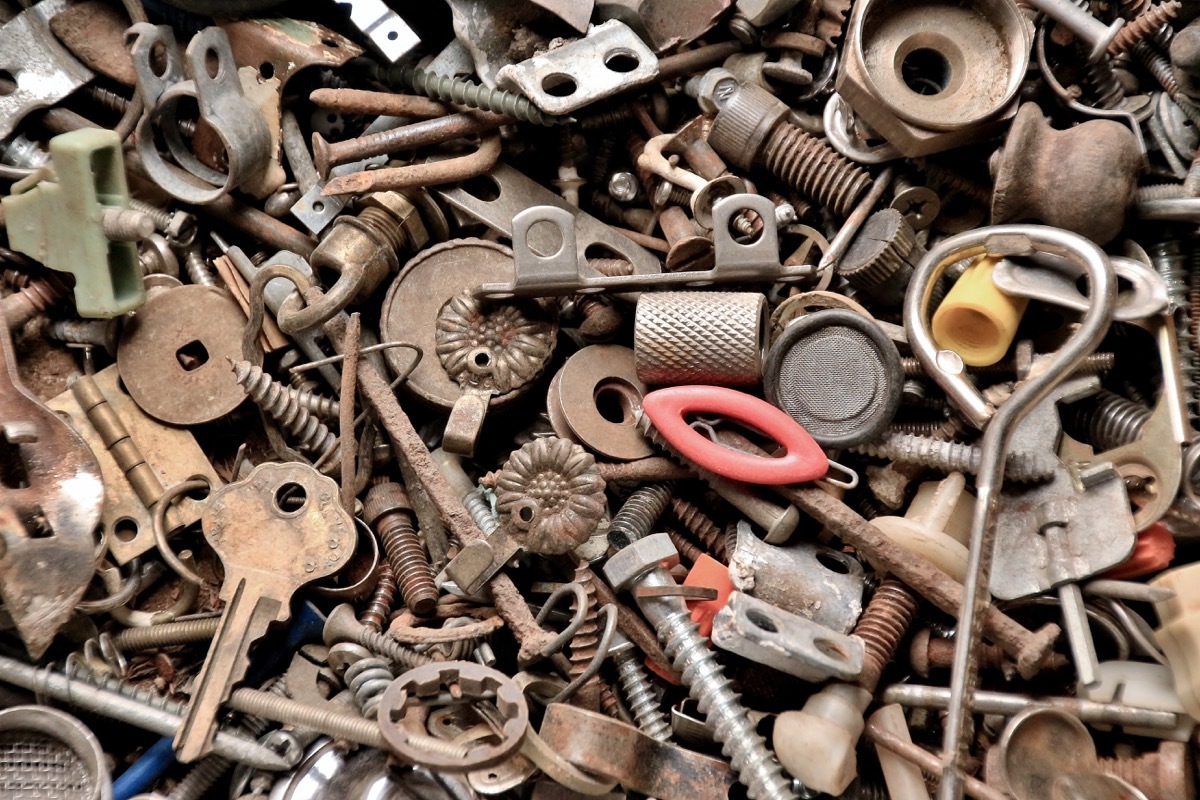 Drawer of junk hardware