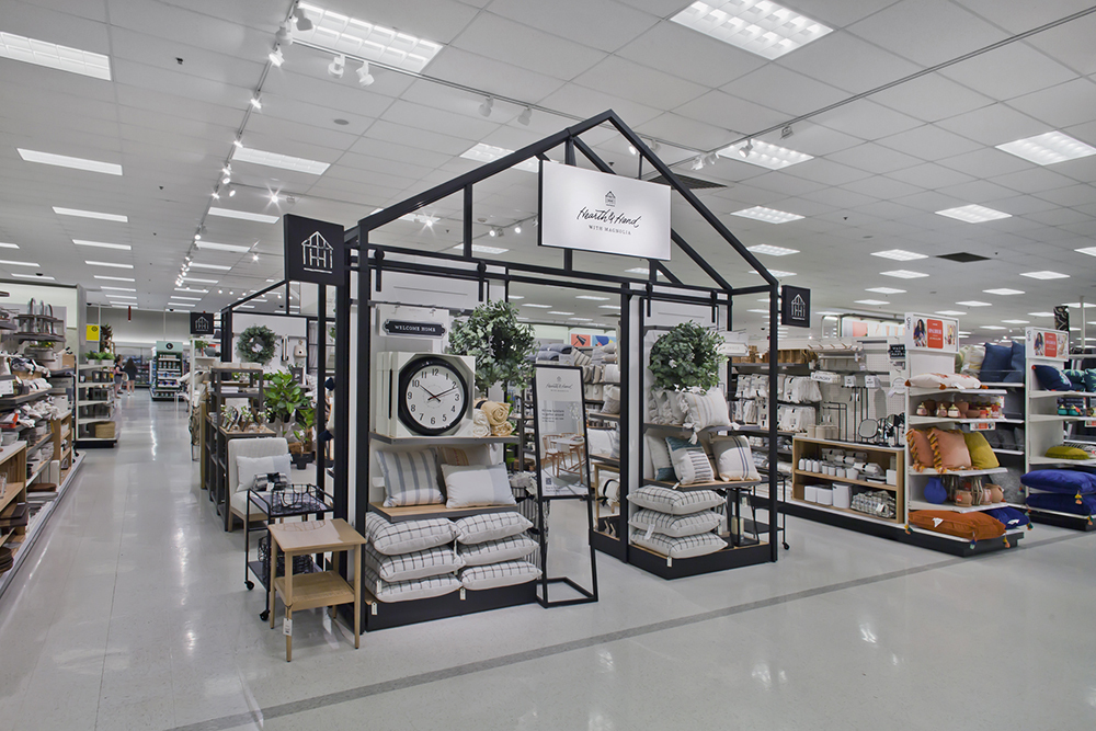 A home decor display at Target of the Hearth & Hand brand