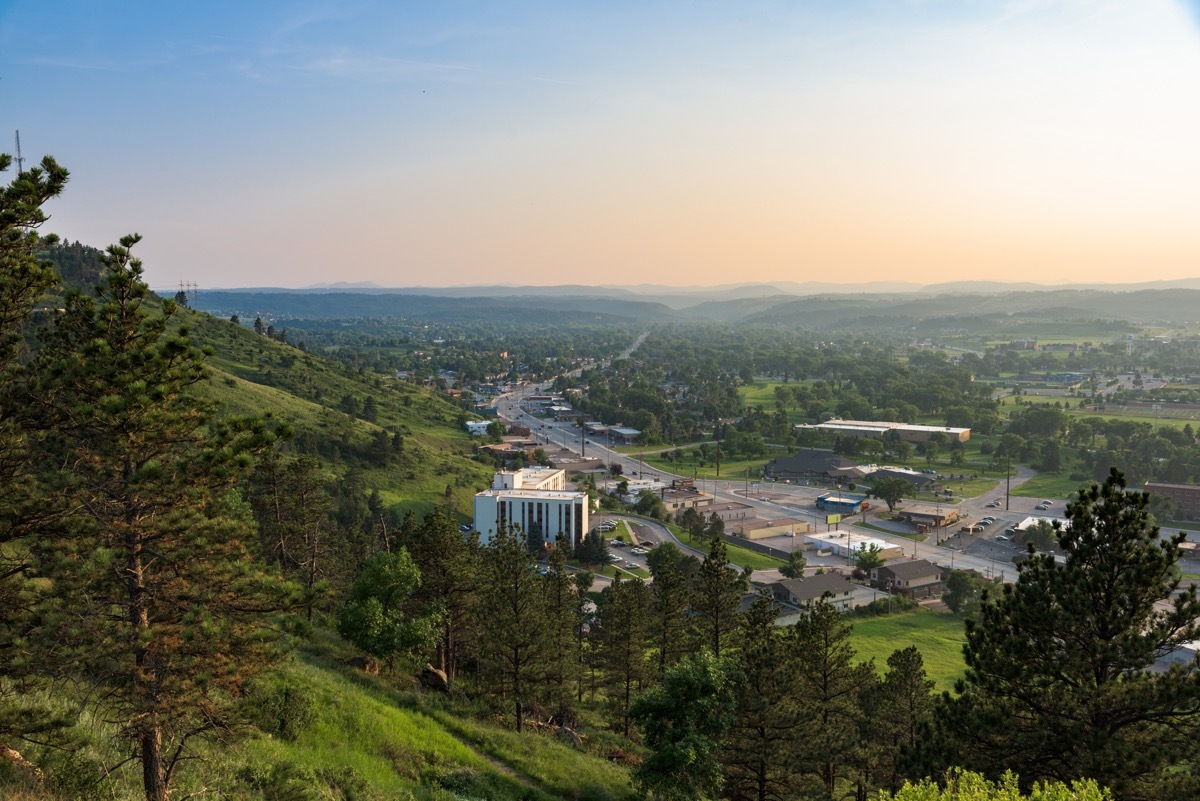 rapid city south dakota at dawn