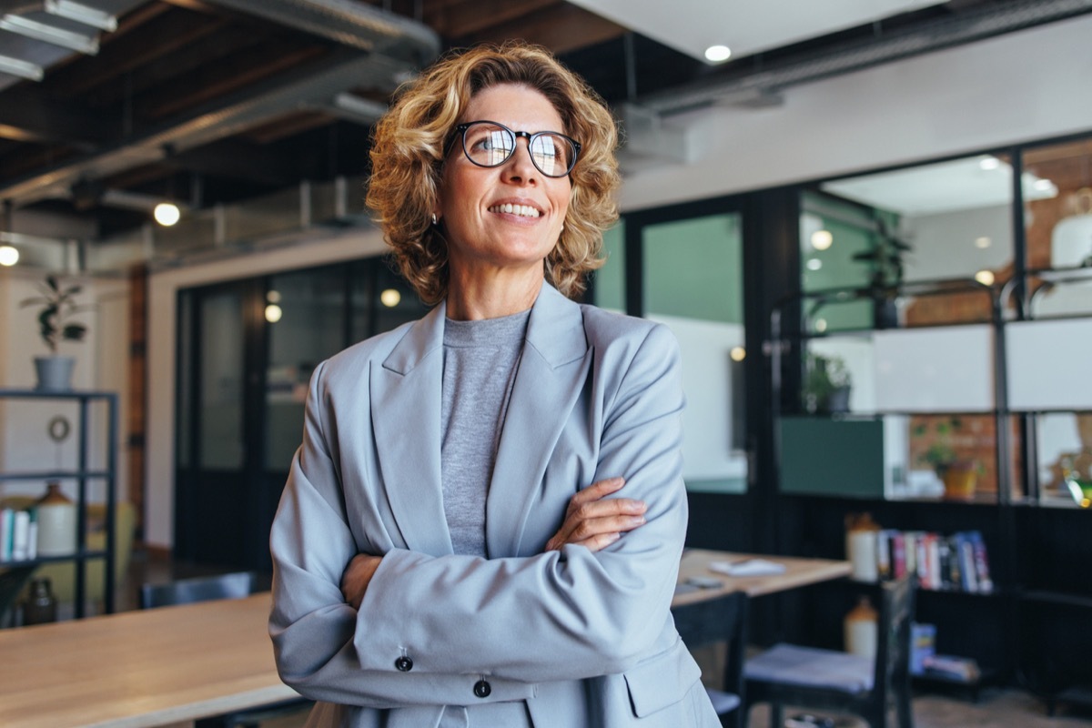 woman wearing tailored suit