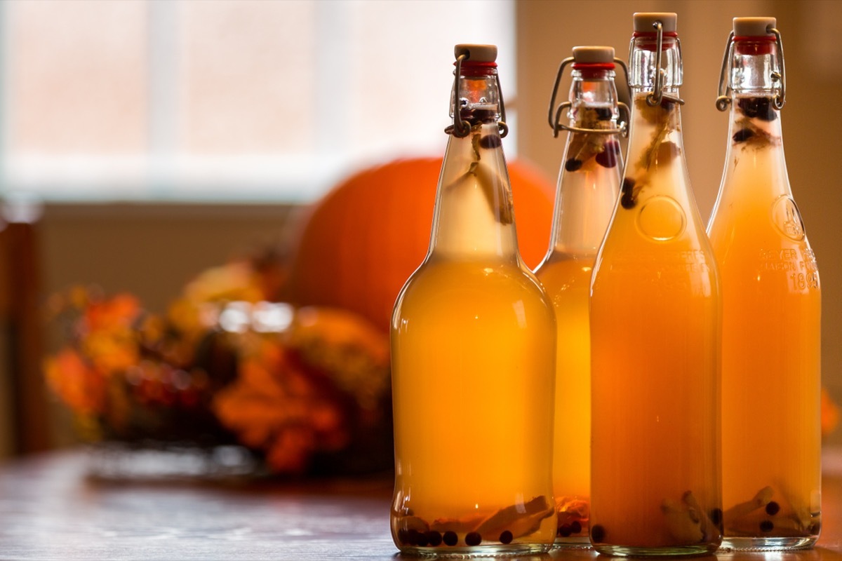 Bottles of Kombucha