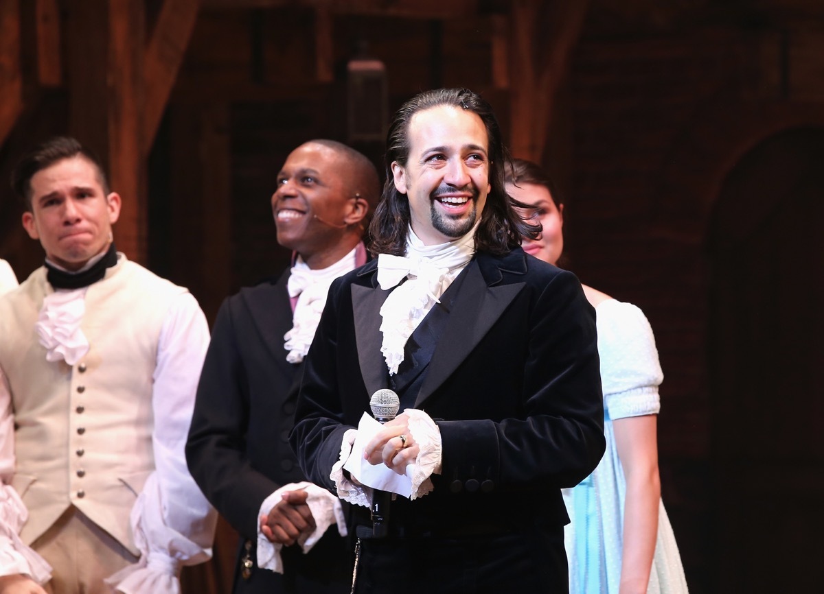 Lin-Manuel Miranda in Hamilton in 2015