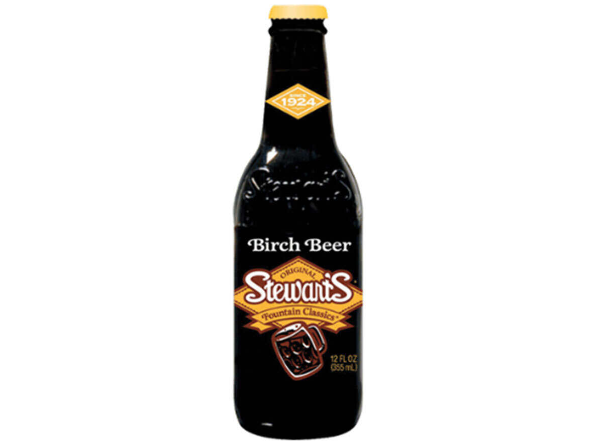 stewarts birch root beer soda bottle