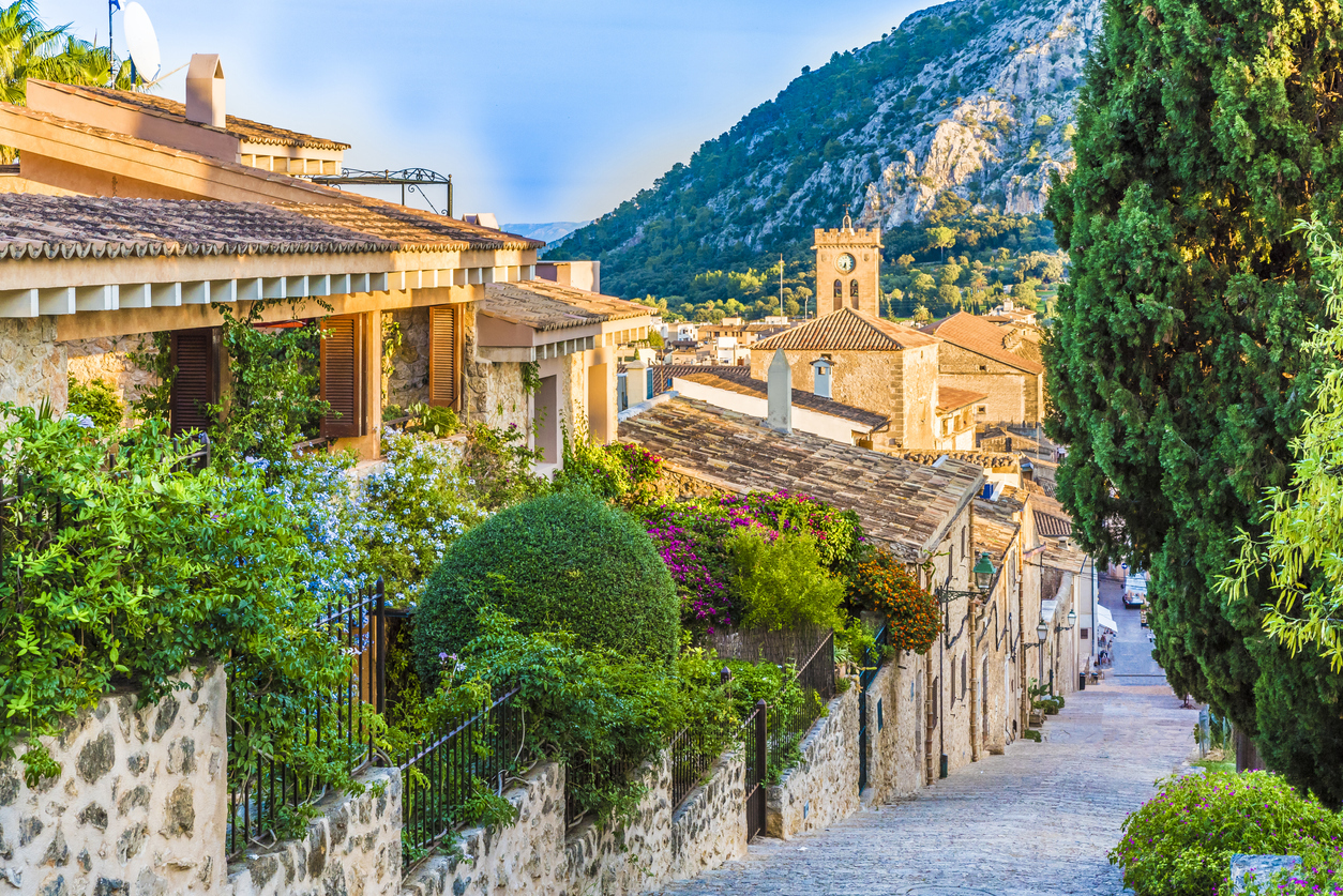 Pollenca, old village on the island Palma Mallorca, Spain