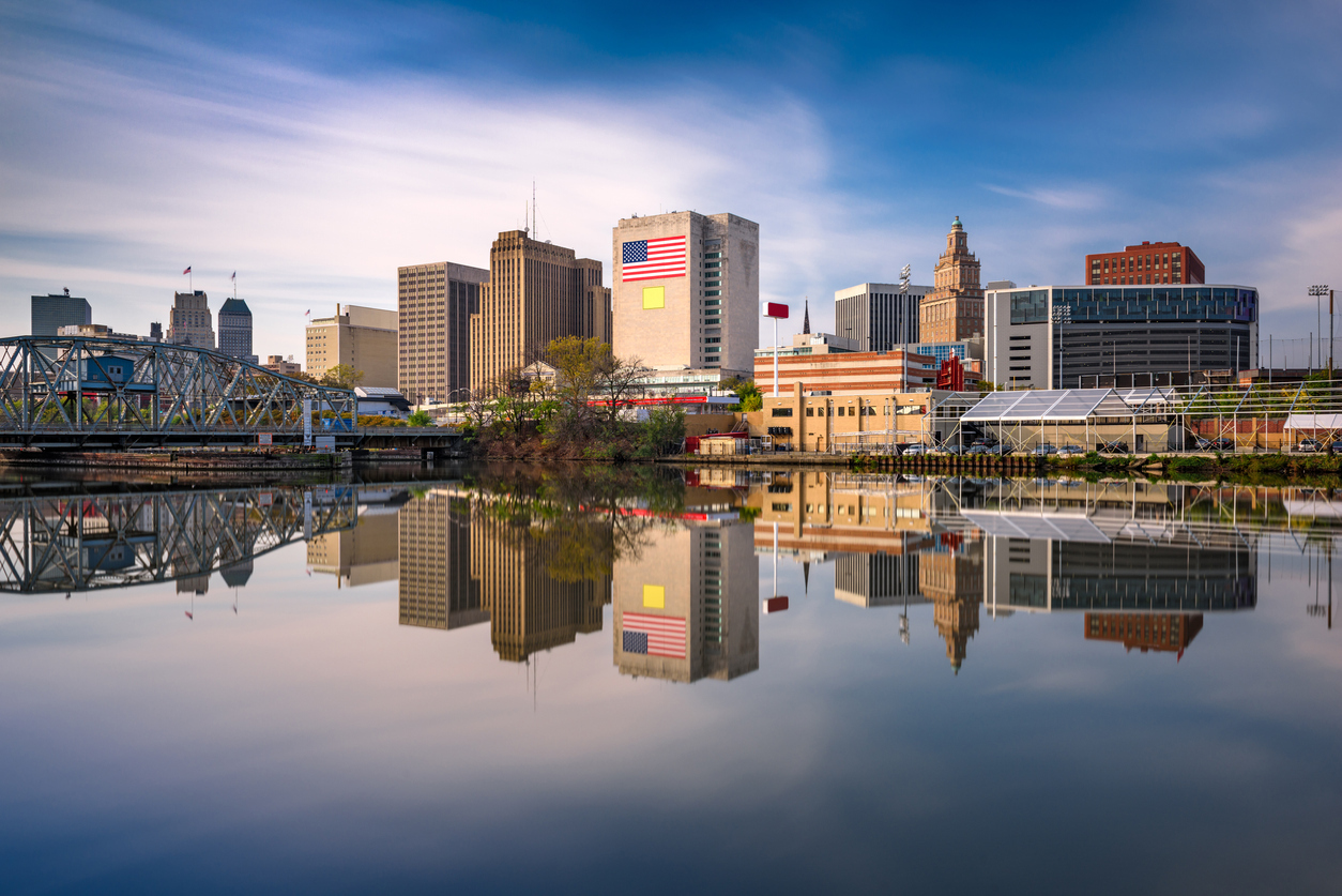 The skyline of Newark, New Jersey