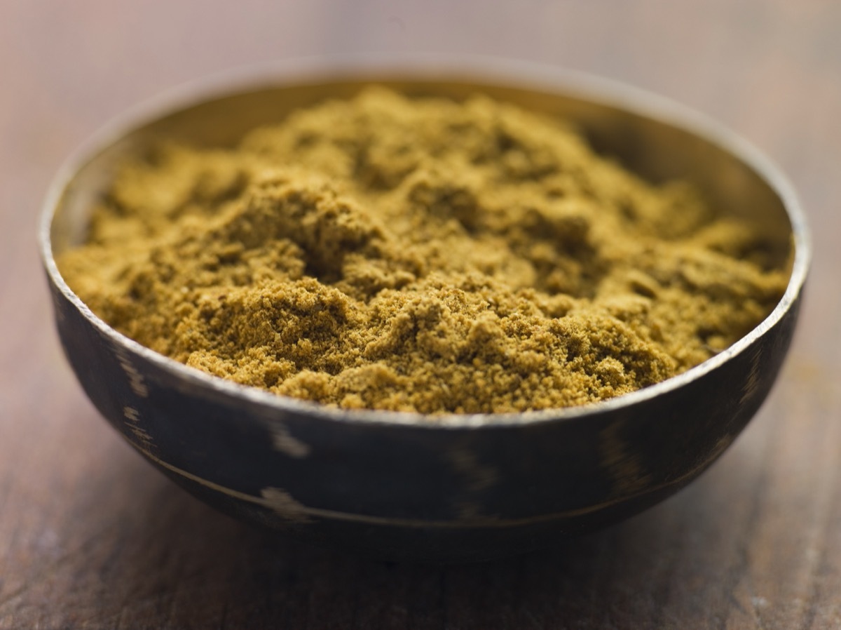 ground coriander in small bowl