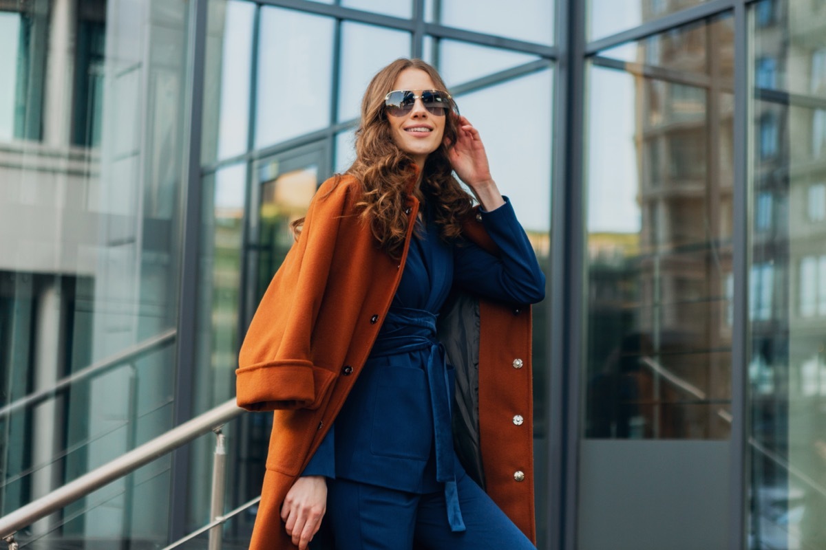 Sophisticated Woman Walking