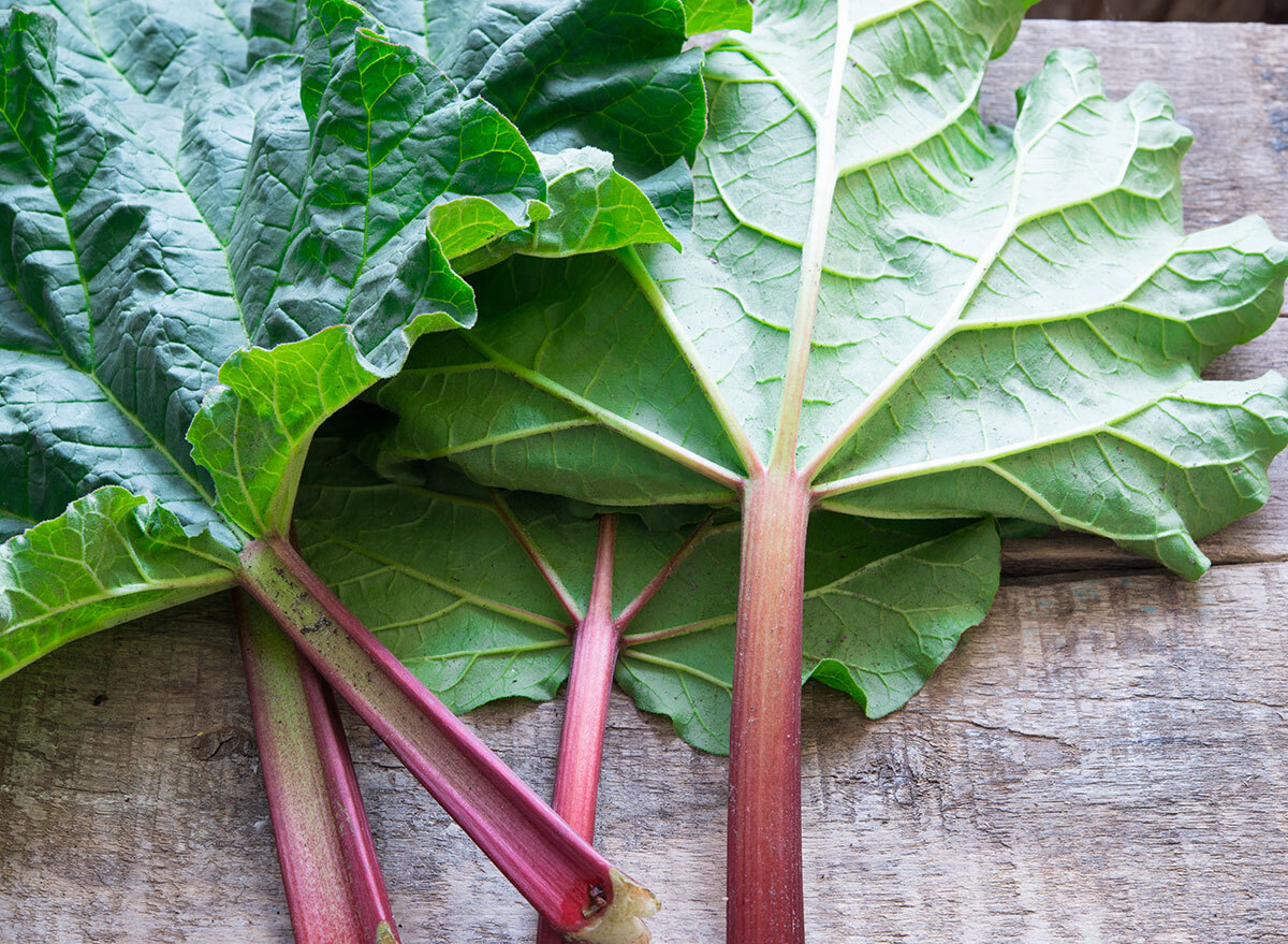 Rhubarb leaves