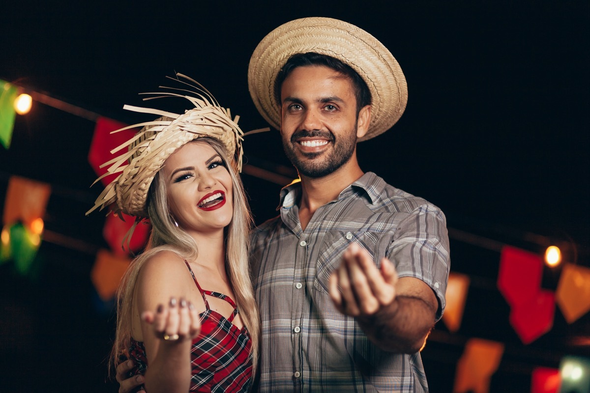 a man and a girl dressed up as farmers, diy halloween costumes