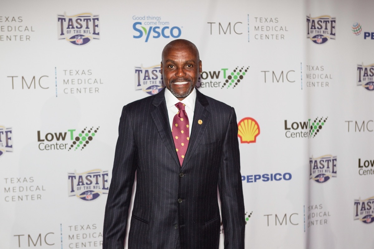 Carl Lewis at the Taste of the NFL's Party with a Purpose in 2017