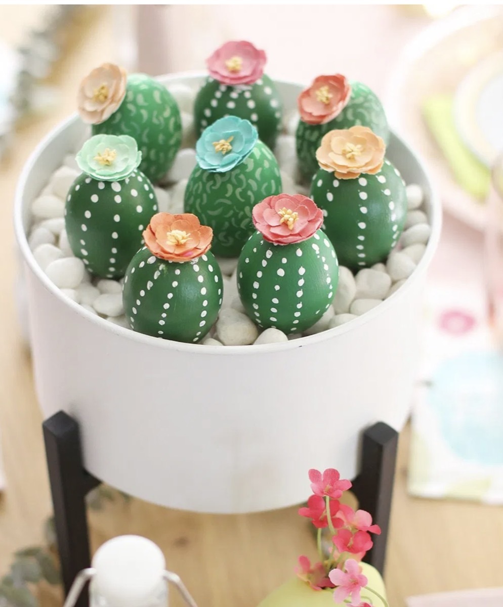 Cactus Easter egg centerpeice