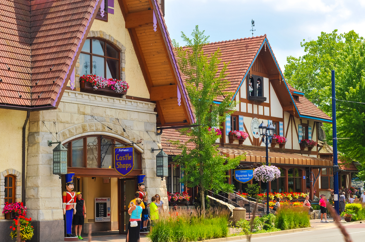 Bavarian-style architecture in Frankenmuth, Michigan.