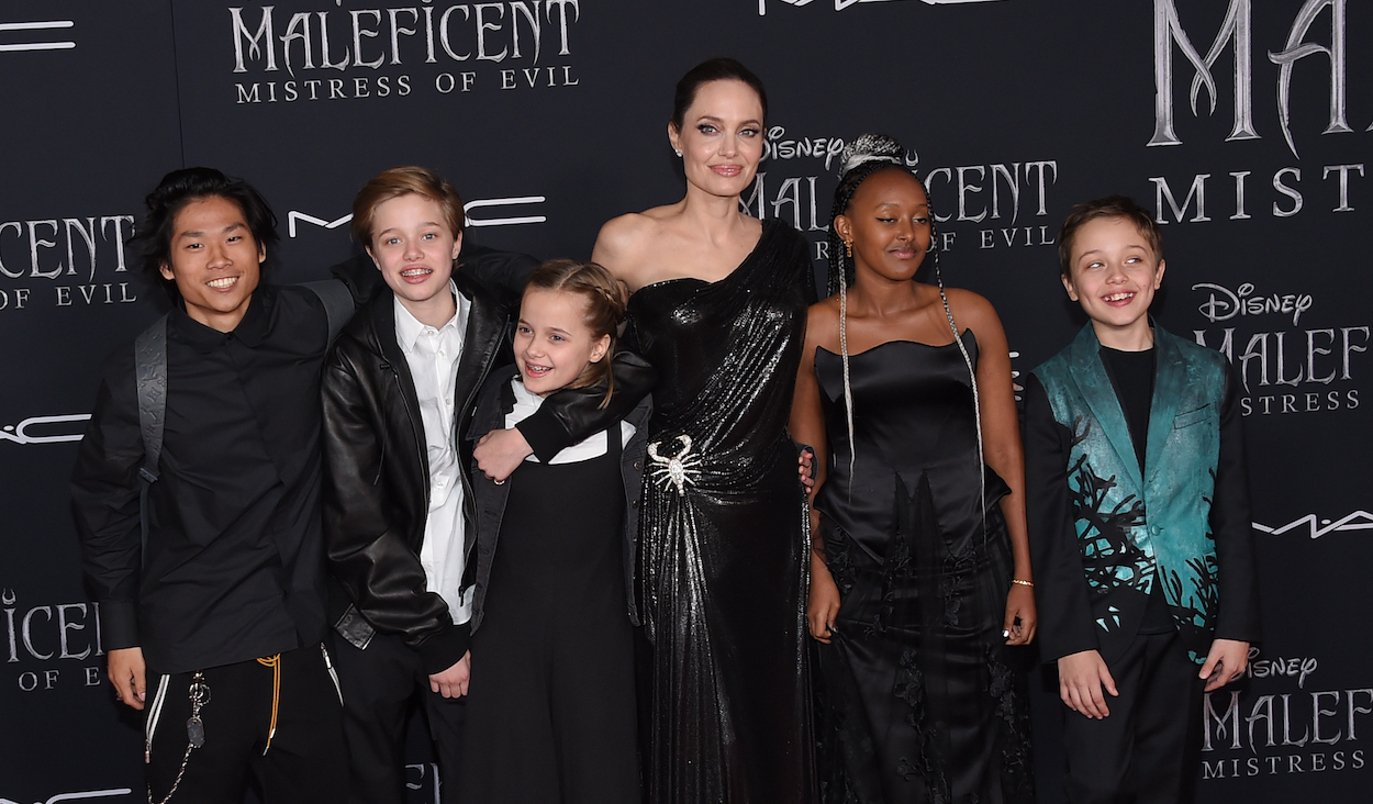 Angelina Jolie and five of her kids at the 