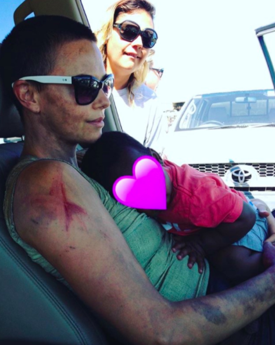 Charlize Theron August Mad Max set Instagram