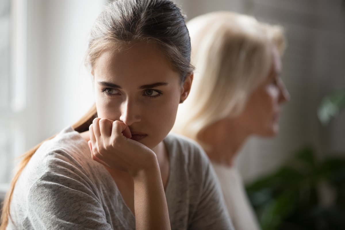 woman angry after a fight