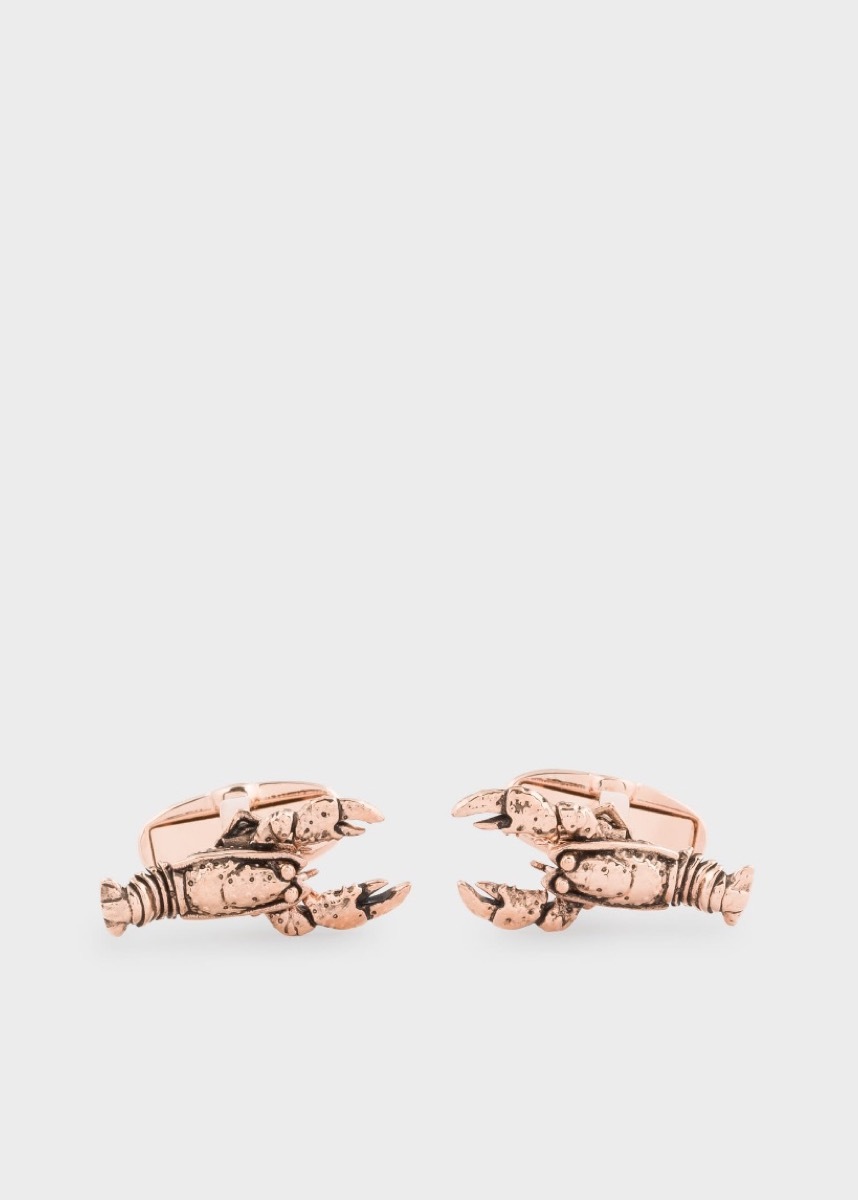 copper lobster cufflinks