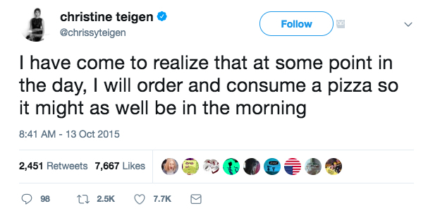 Chrissy Teigen Tweets