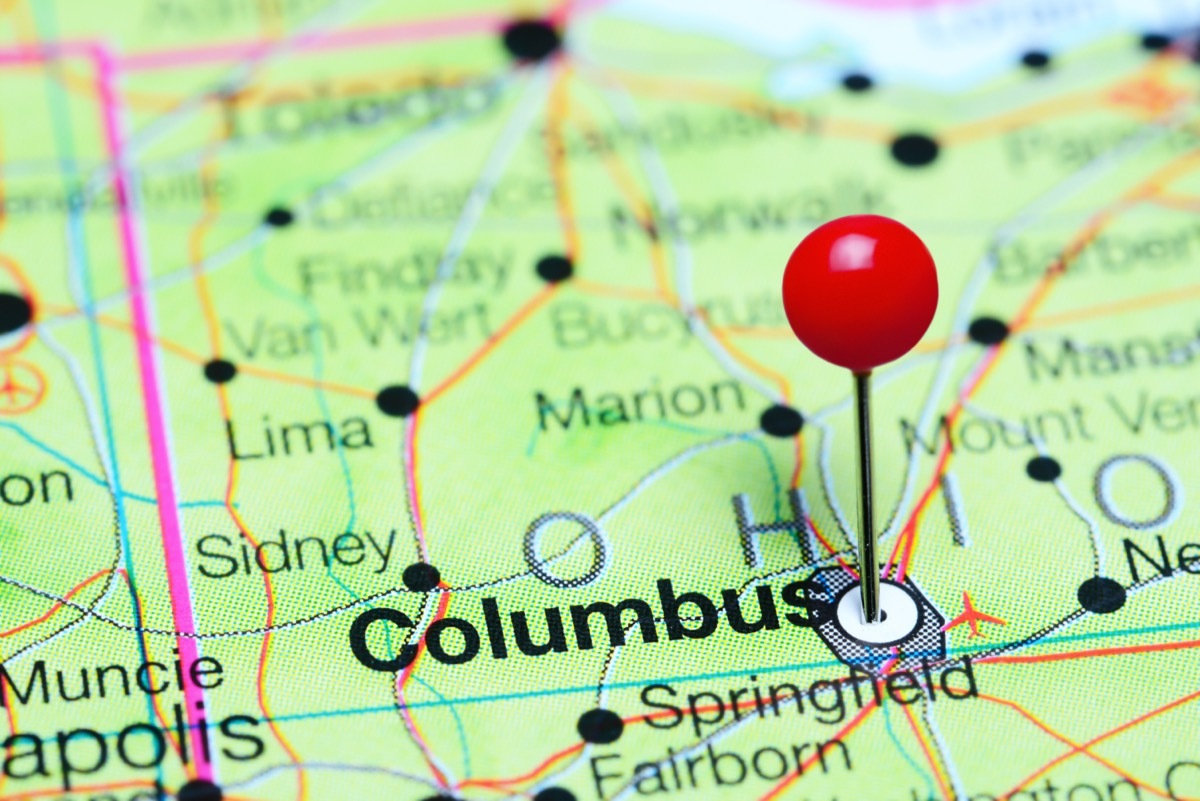 columbus ohio map