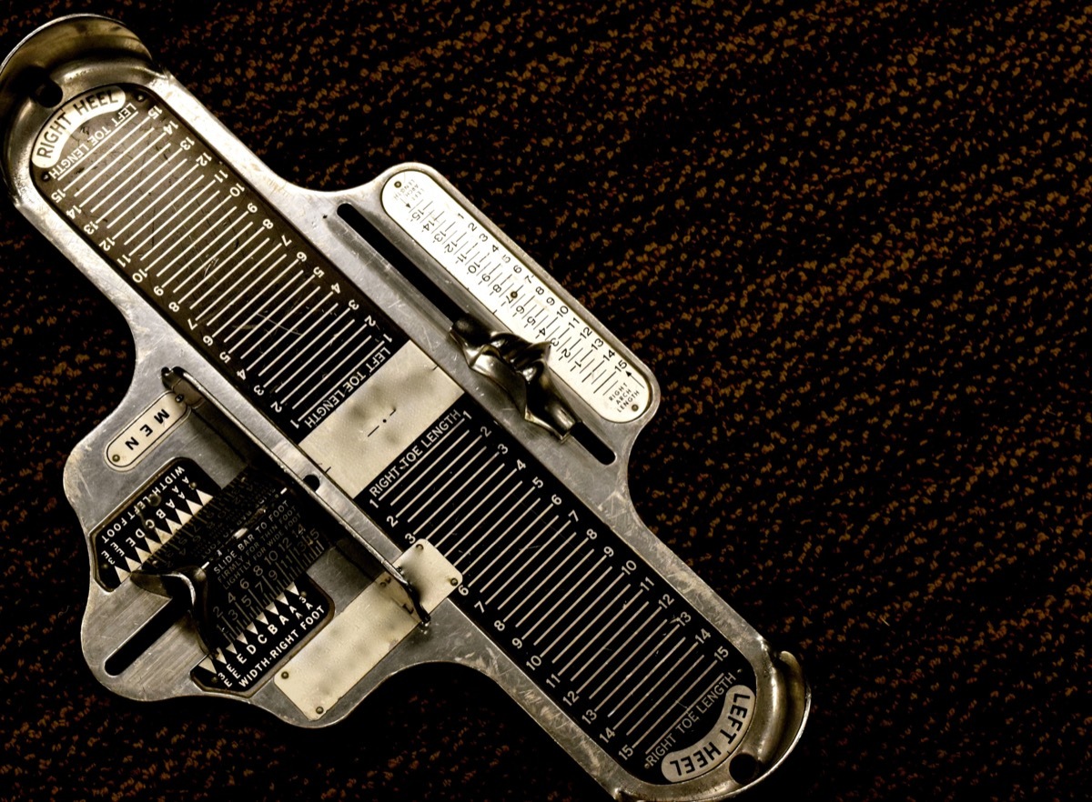 foot measure brannock device, useless facts