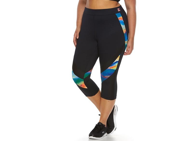 fila sport laser crop running leggings