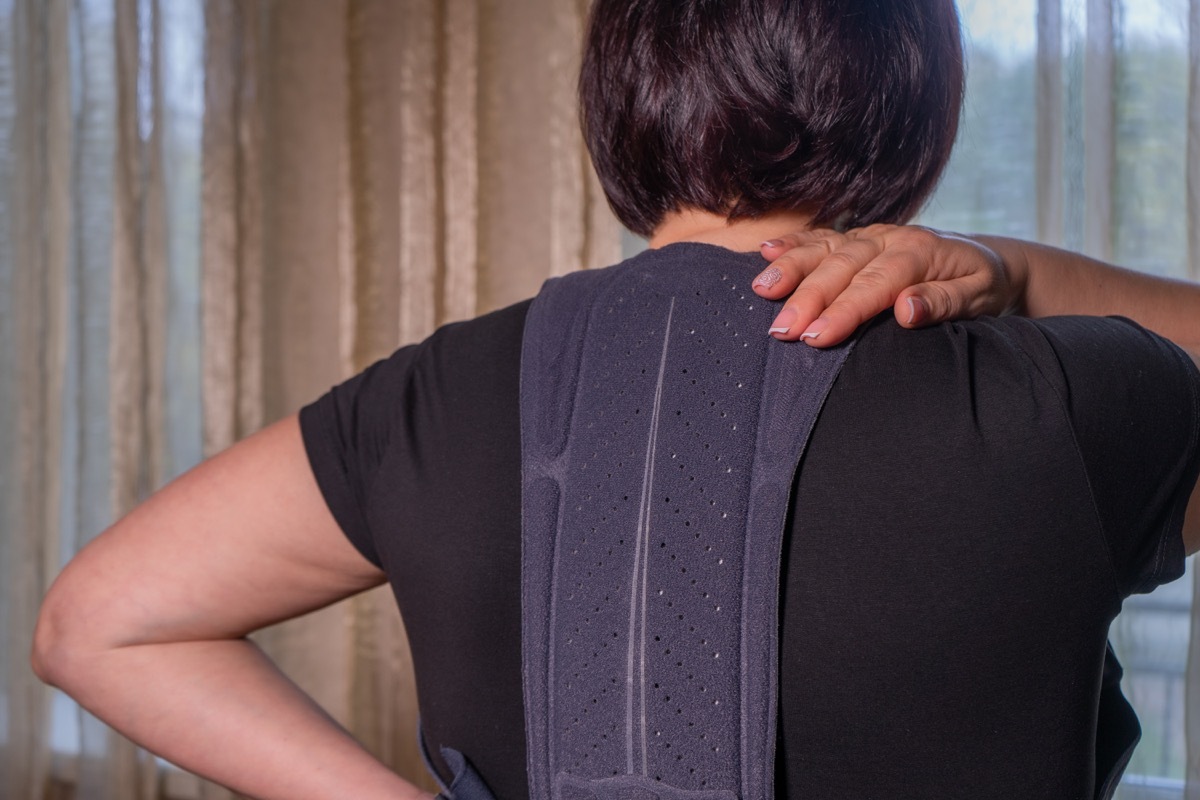 Woman with back pain