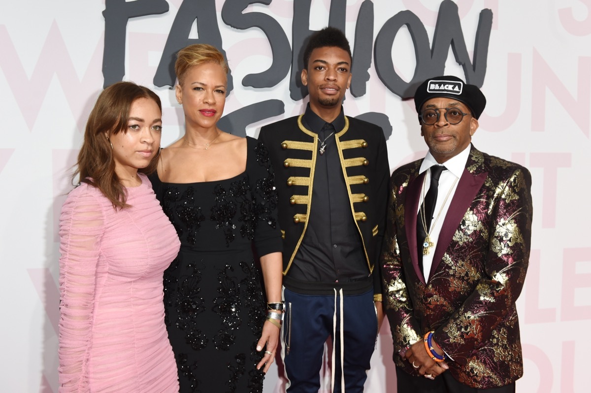 Tonya Lewis Lee, Satchel Lee, Jackson Lee, and Spike Lee 2018