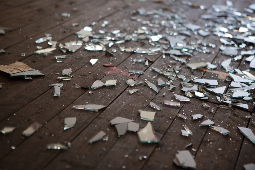 Floor Covered with Broken Glass {Get Rid of Old Stuff}