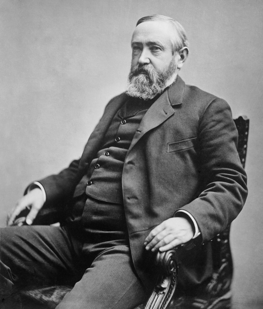 President Benjamin Harrison sitting for a portrait