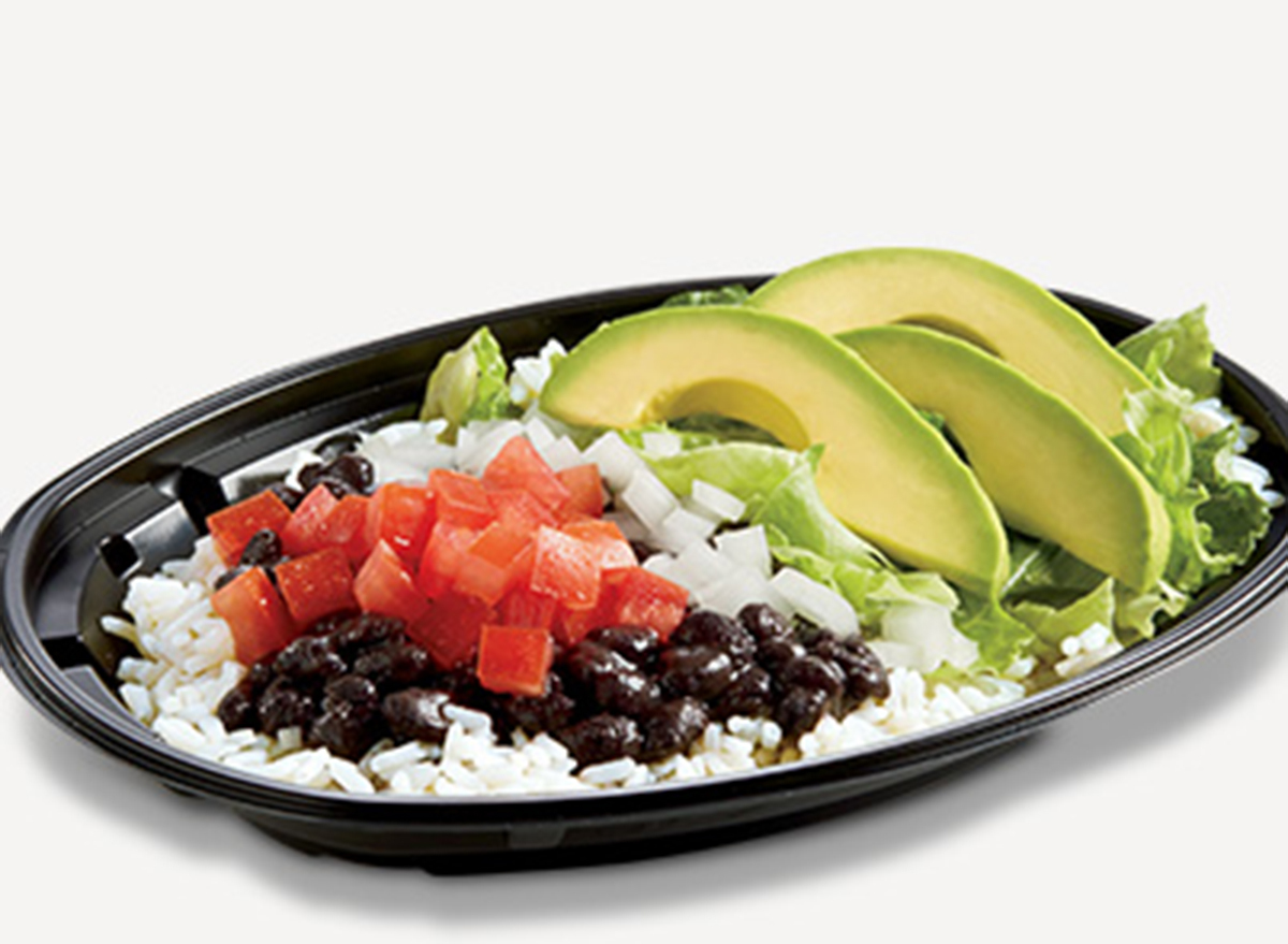 del taco avocado veggie bowl