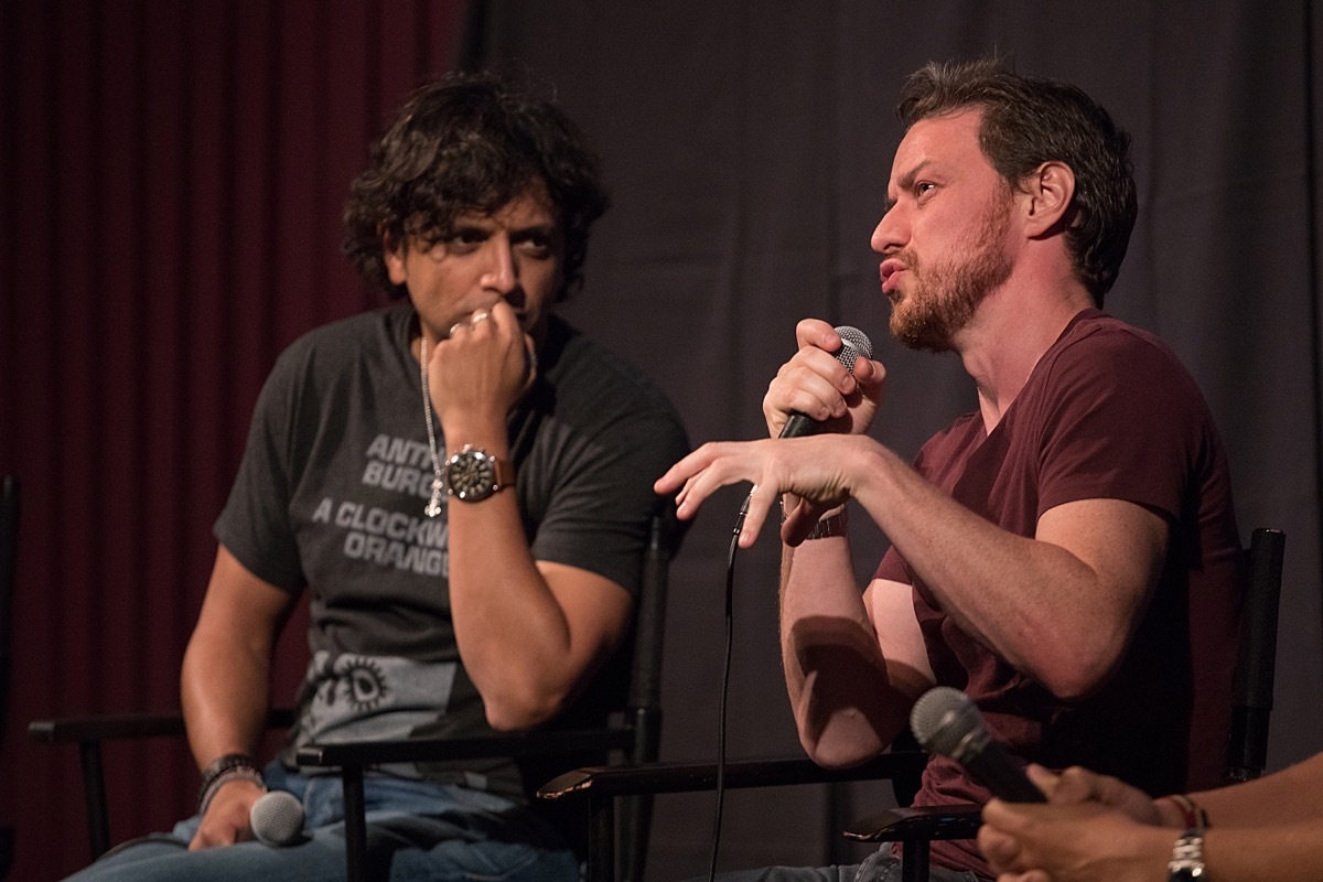 M Night Shyamalan and James McAvoy at Fantastic Fest 2016