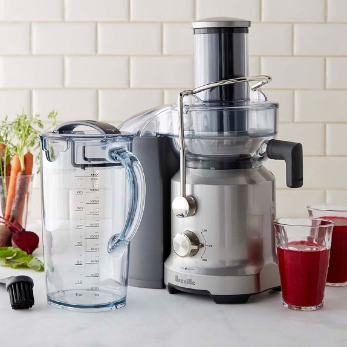 Juices with juice in a kitchen