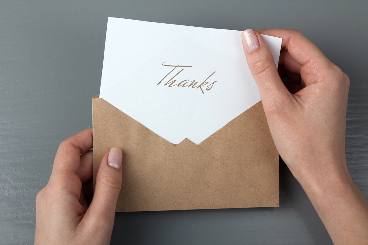 thank you note