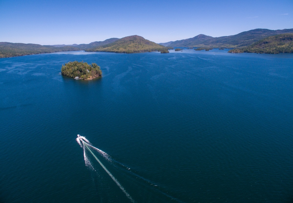 lake george aerial view 