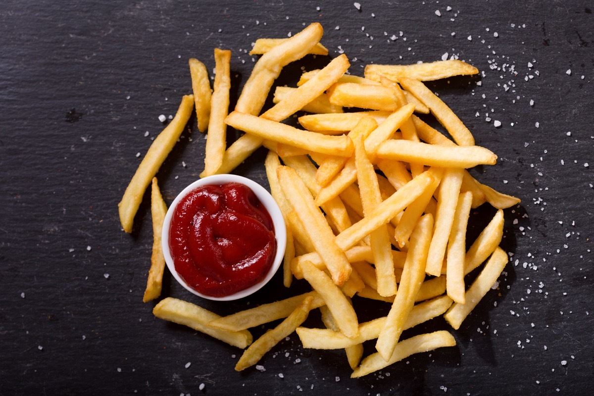 french fries with ketchup