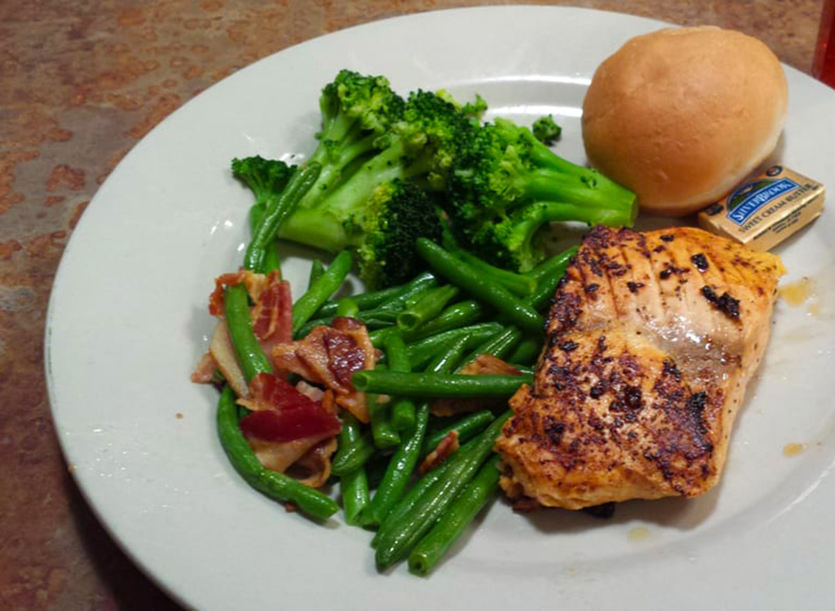 grilled salmon dinner