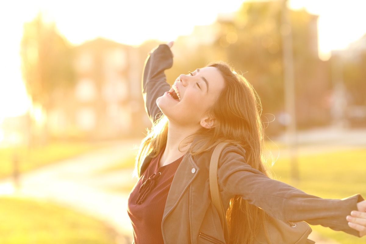 Happy Woman Outside