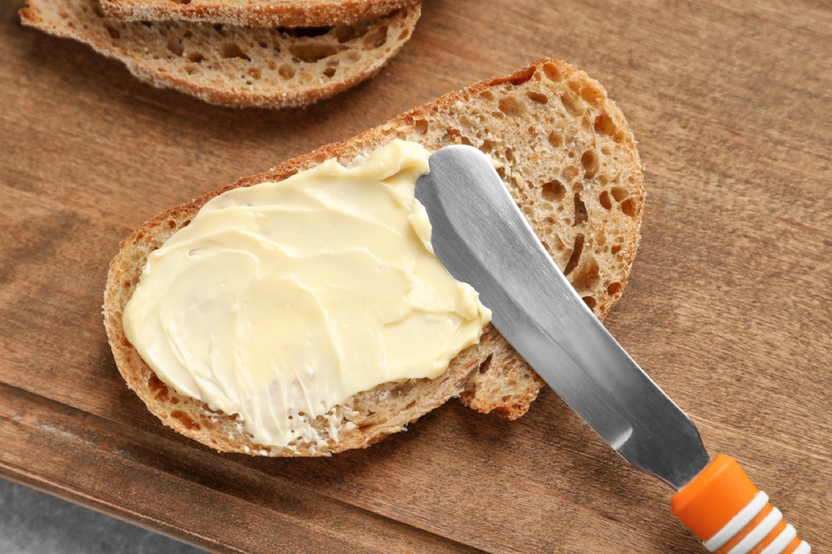 butter on bread