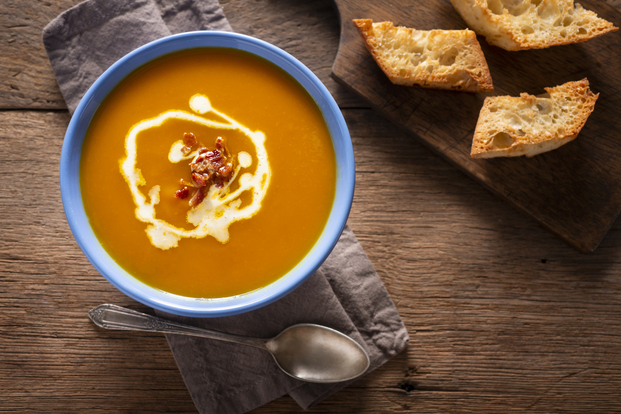 Bowl of Roasted Butternut Squash Soup