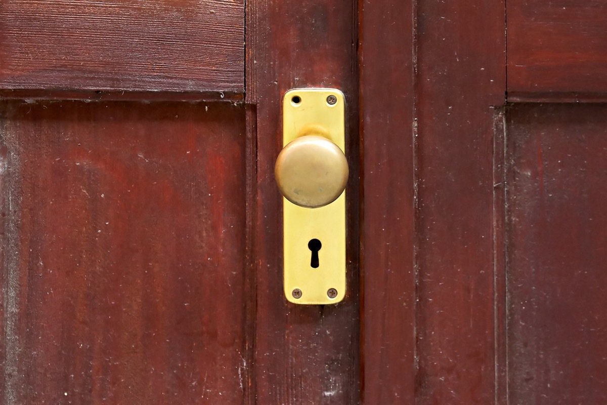 Copper doorknob