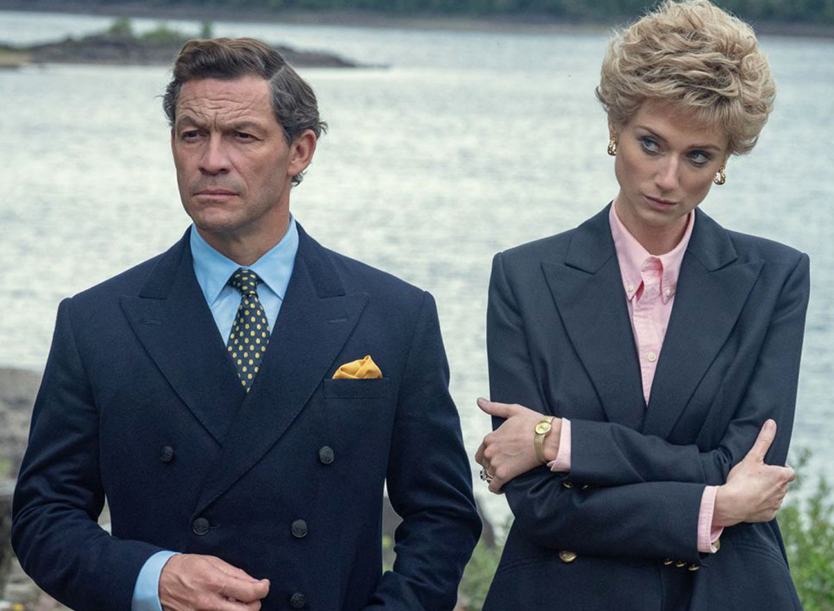 Dominic West and Elizabeth Debicki in The Crown